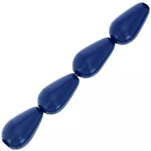 Preciosa Perla Pearshape Pearl 10x6 mm - Navy Blue x10