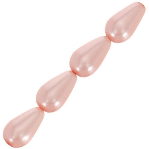Preciosa Perla Pearshape Pearl 10x6 mm - Peach x10