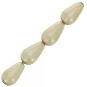 Preciosa Perla Pearshape Pearl 10x6 mm - Vanilla x10