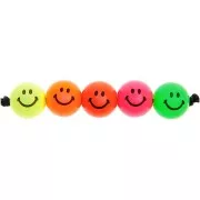 Surtido de 21 cuentas redondas Smiley® 10 mm - Fluo - Negro
