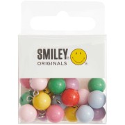 Surtido de 21 dijes Smiley® 9,5 mm - Multicolor - Negro|raw }}