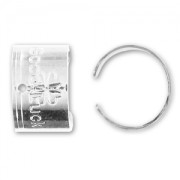 Anillos para orejas Good Luck 9.5x6 mm plateado x10|raw }}