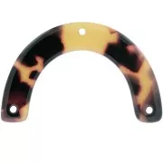 Entrepieza - Intercalaire forme pont en acétate 25x40 mm - Ecaille de tortue - Marron - Noir x1 Intercalaire forme pont en acétate 25x40 mm - Ecaille de tortue - Marron - Noir x1
