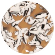 Colgante - candelabro 43 mm - Imitación escama de tortuga - Ocre - Blanco x1|raw }}