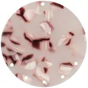 Colgante - candelabro 43mm de acetato Ecaille tortue Marrón claro- Blanco - Negro