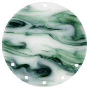 Colgante - candelabro 43 mm de acetato - Marmoleado Verde oscuro - Blanco x1|raw }}