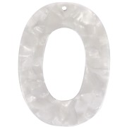 Colgante ovalado calado acetato de celulosa 47x35 mm - Escama de tortuga -Blanco na|raw }}