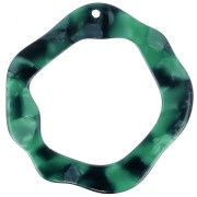Colgante hueco irregular 39x38 mm - Carey - Verde oscuro - Negro x1|raw }}