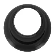 Colgante - Dije - Pendentif rond évidé en résine opaque 34.5 mm - Noir x1 Pendentif rond évidé en résine opaque 34.5 mm - Noir x1