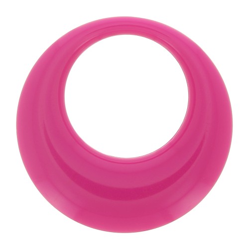Colgante de resina calado opaco 34.5 mm - Rose Fuchsia x1
