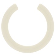 Entrepieza aros de pendientes de resina transparente 41 mm - Ecru x1|raw }}