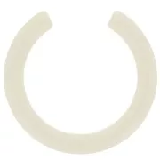 Entrepieza aros de pendientes de resina transparente 41 mm - Ecru x1
