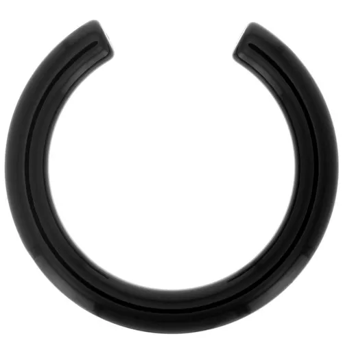 Entrepieza aros de pendientes de resina transparente 41 mm - Negro x1