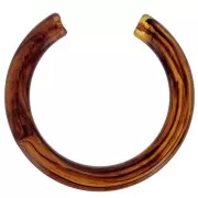 Entrepieza aros de pendientes de resina transparente 41 mm - Ambre marbré x1