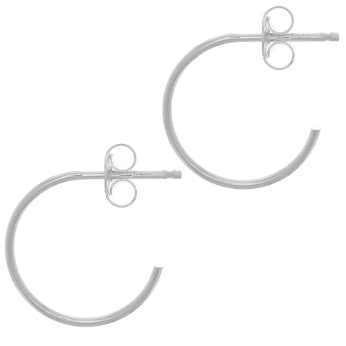 Aros pendientes a decorar 15 mm - Plata 925 x2