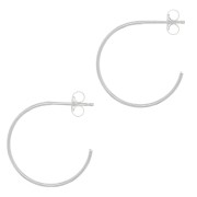 Aros pendientes a decorar 21 mm - Plata 925 x2