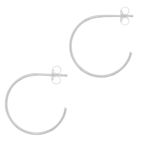 Aros pendientes a decorar 21 mm - Plata 925 x2