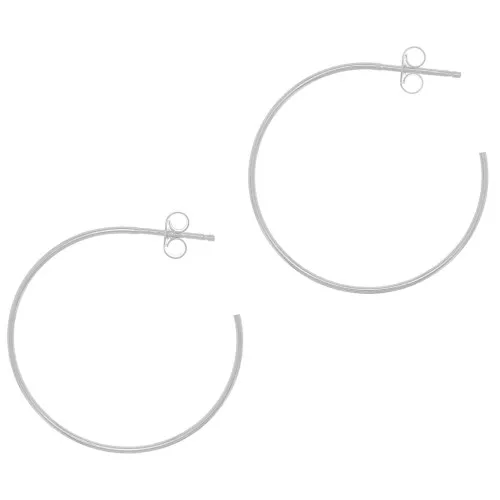 Aros pendientes a decorar 30 mm - Plata 925 x2