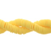 Arandelas Heishi de arcilla polimérica 6x1 mm Amarillo x40cm|raw }}