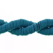 Arandelas Heishi de arcilla polimérica 6x1 mm Blue jean x45cm