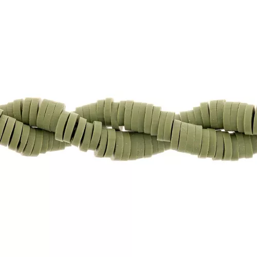 Cuentas arandalas Heishi 5x1 mm - Caqui x41cm