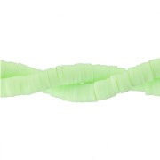 Cuentas arandalas Heishi 5x1 mm - Verde anís x40cm