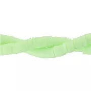 Cuentas arandalas Heishi 5x1 mm - Verde anís x40cm