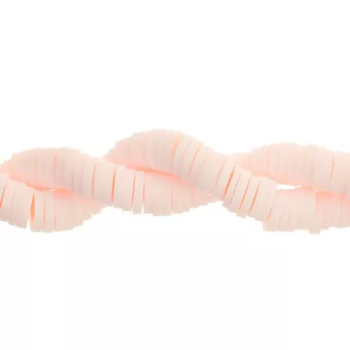 Cuentas arandalas Heishi 5x1 mm - Beige rosado x40cm