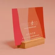 Soporte de madera - soporte para tarjeta de visita 10x3 cm - Natural x1