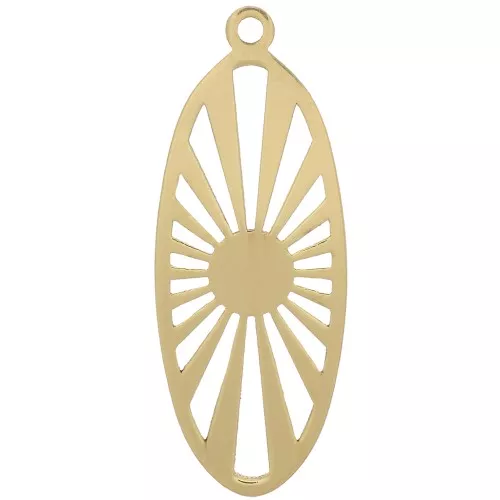 Colgante calado exclusividad Perles&Co 23x9 mm para cabujón 4 mm - Gold filled x1