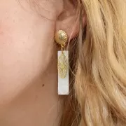 Colgante calado exclusividad Perles&Co 23x9 mm para cabujón 4 mm - Gold filled x1