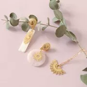 Colgante calado exclusividad Perles&Co 23x9 mm para cabujón 4 mm - Gold filled x1