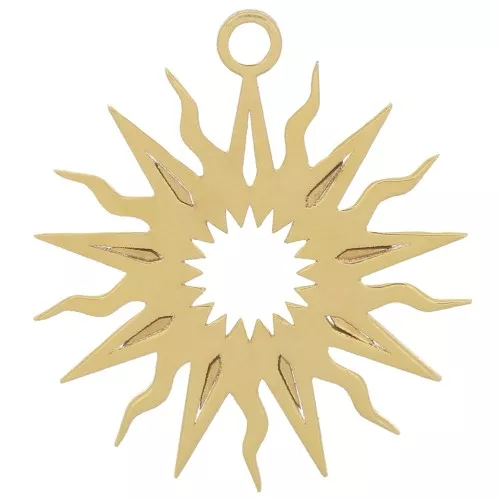 Colgante sol calado 16 mm - exclusividad Perles&Co - Gold filled x1