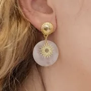 Colgante sol calado 16 mm - exclusividad Perles&Co - Gold filled x1