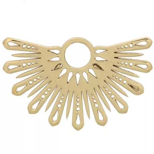 Colgante sol étnico calado 15x25 mm - exclusividad Perles&Co - Gold filled x1