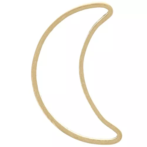 Anillo de montaje y tejido, media luna 15.5x9 mm - Latón bruto x1