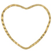 Anillo de montaje y corazón trabajado 13x14 mm - Latón bruto x1|raw }}