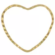 Anillo de montaje y corazón trabajado 13x14 mm - Latón bruto x1