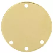 Colgante candelabro redondo 21 mm - 3 agujeros - Latón bruto x1