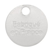 Colgante medalla 8 mm - Fabriqué en France - de Plata 925 x4|raw }}
