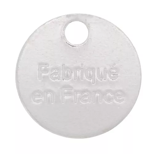 Colgante medalla 8 mm - Fabriqué en France - de Plata 925 x4