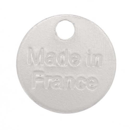 Colgante medalla 8 mm - Made in France - de Plata 925 x4