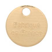 Colgantes medalla 8 mm - Fabriqué en France - Dorado con oro fino x5|raw }}
