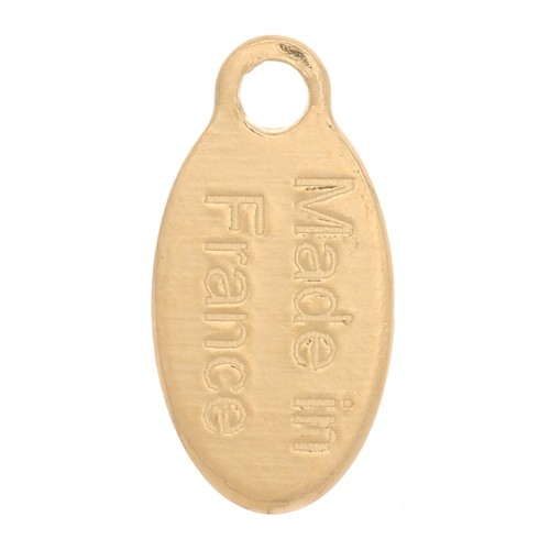 Dijes gotas 10x5 mm - Made in France - Dorado con oro fino x x5