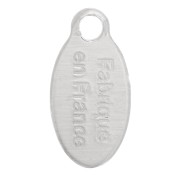 Dijes gotas 10x5 mm - Made in France - Chapado en plata fina x5