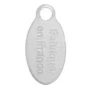 Dijes gotas 10x5 mm - Made in France - Chapado en plata fina x5