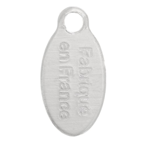 Dijes gotas 10x5 mm - Made in France - Chapado en plata fina x5