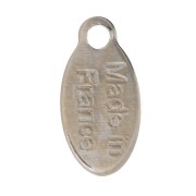 Charms drops 10x5 mm - Made in France - Chapado en plata fina x5