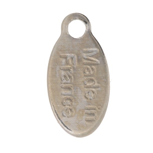 Charms drops 10x5 mm - Made in France - Chapado en plata fina x5