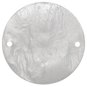 Entrepieza redonda martillada y a rayas 30 mm - Plateado x1|raw }}